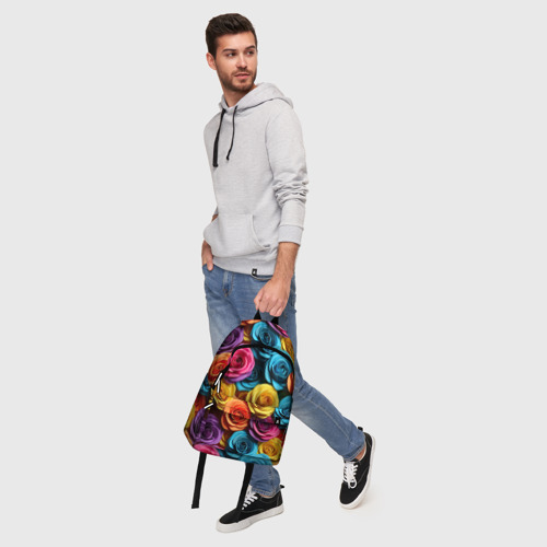 Рюкзак 3D с принтом Цветочная свежесть, фото #5