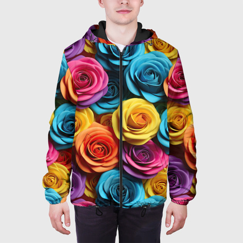 Мужская куртка 3D с принтом Цветочная свежесть, вид сбоку #3