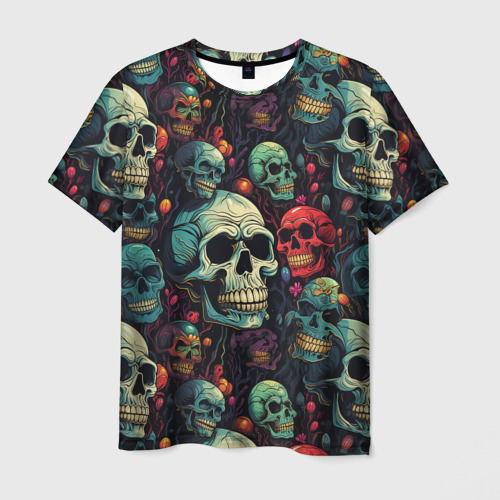 Мужская футболка 3D Милый skull, цвет 3D печать
