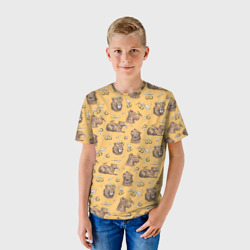 Детская футболка 3D Капибары и мандаринки - фото 2