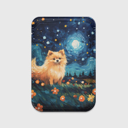 Картхолдер Magsafe магнитный Шпиц в стиле Ван Гога