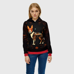 Женская толстовка 3D Басенджи в стиле Фолк Арт - фото 2