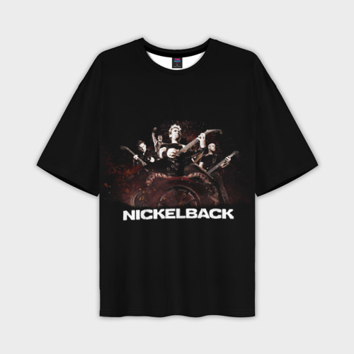 Мужская футболка oversize 3D Nickelback brutal, цвет 3D печать