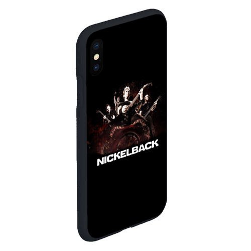 Чехол для iPhone XS Max матовый Nickelback brutal, цвет черный - фото 3