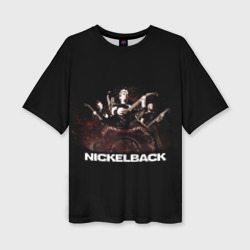 Женская футболка oversize 3D Nickelback brutal