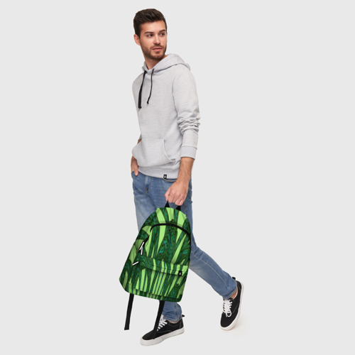 Рюкзак 3D Зеленый растительный мотив - фото 6