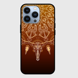 Чехол для iPhone 13 Pro Большая костяная мандала