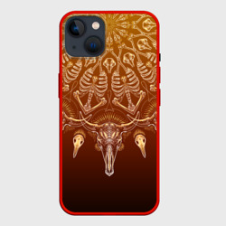 Чехол для iPhone 14 Большая костяная мандала