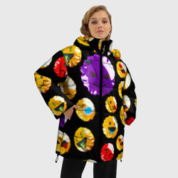 Женская зимняя куртка Oversize Хитрый эмоджи - фото 2