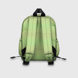 Рюкзак с принтом Клоп солдатик для ребенка, вид на модели сзади №2. Цвет основы: белый
