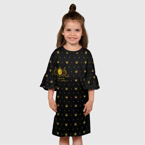 Детское платье 3D с принтом Королевский паттерн - Людмила, вид сбоку #3