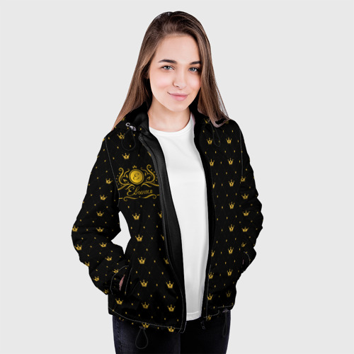 Женская куртка 3D Королевский паттерн - Евгения, цвет черный - фото 4