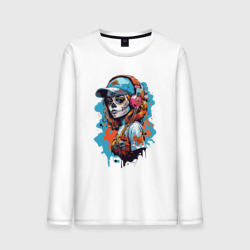 Мужской лонгслив хлопок Девушка калавера