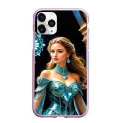 Чехол для iPhone 11 Pro Max матовый Девушка в хрустальном платье