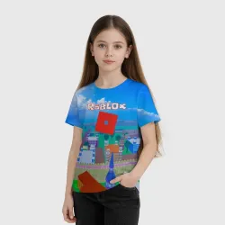 Детская футболка 3D Роблокс город - фото 2