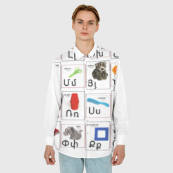 Мужская рубашка oversize 3D Армения моя Букварь - фото 2