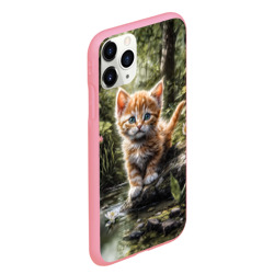 Чехол для iPhone 11 Pro Max матовый Рыжий кот в лесу - фото 2