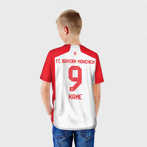 Детская футболка 3D Харри Кейн Бавария Мюнхен форма 23-24 домашняя, цвет 3D печать - фото 4
