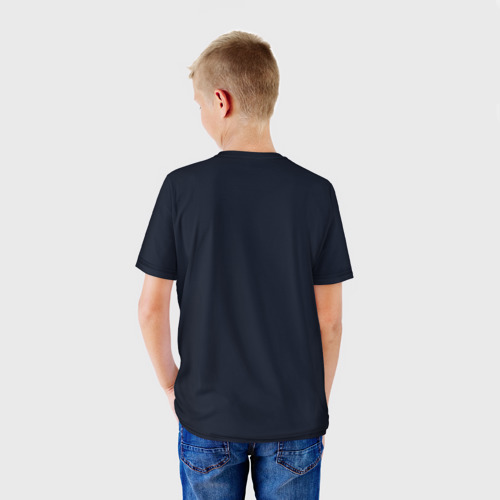 Детская футболка 3D с принтом Берсерк древний скандинавский воин, вид сзади #2