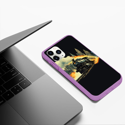Чехол для iPhone 11 Pro Max матовый с принтом Поезд путешествие, фото #5