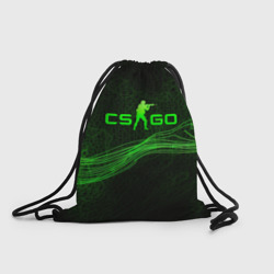 Рюкзак-мешок 3D CSGO green abstract