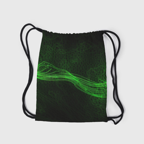 Рюкзак-мешок 3D CSGO green abstract - фото 7