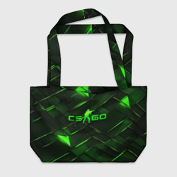 Пляжная сумка 3D CSGO green  abstract elements