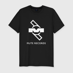 Мужская футболка хлопок Slim Depeche Mode Mute Records Logo