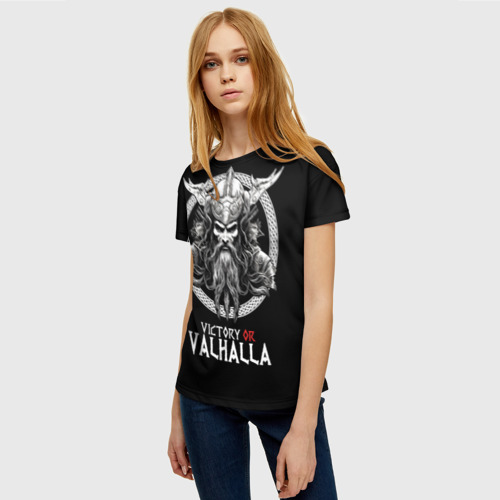 Женская футболка 3D Победа или Вальхалла, цвет 3D печать - фото 3