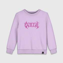 Детский свитшот хлопок Barbie - black metal logo