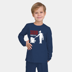 Детская пижама с лонгсливом хлопок Скибиди туает битва - фото 2