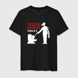 Мужская футболка хлопок Скибиди туает битва