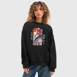 Женский свитшот oversize без начеса хлопок Эрис и Рокси - фото 2