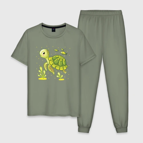 Мужская пижама хлопок Green turtle