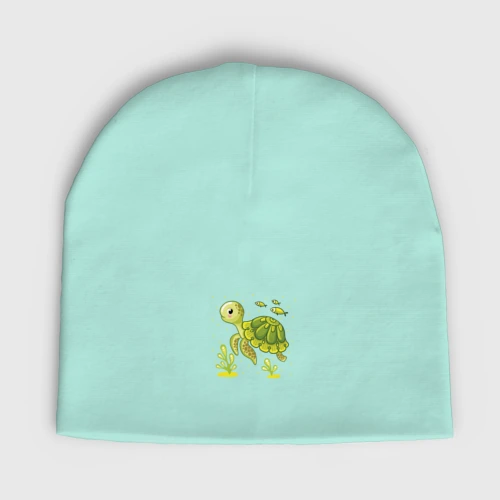 Мужская шапка демисезонная Green turtle