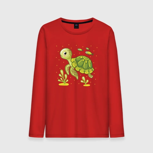 Мужской лонгслив хлопок Green turtle