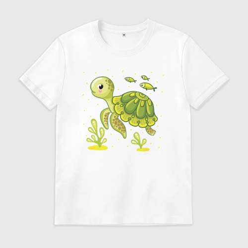 Мужская футболка хлопок Green turtle