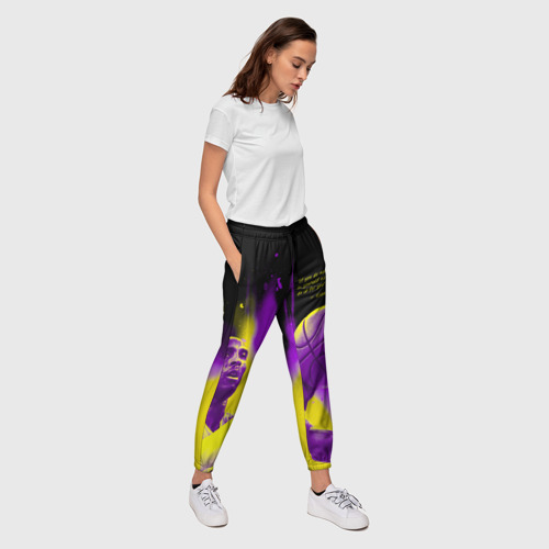 Женские брюки 3D Цитата - Коби Брайант, цвет 3D печать - фото 5