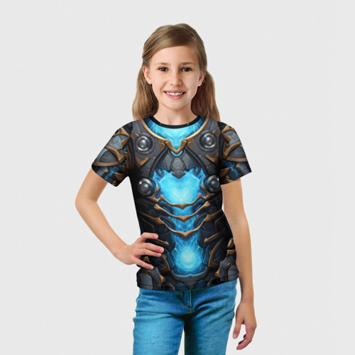 Детская футболка 3D Энергетический доспех космодесантника, цвет 3D печать - фото 5