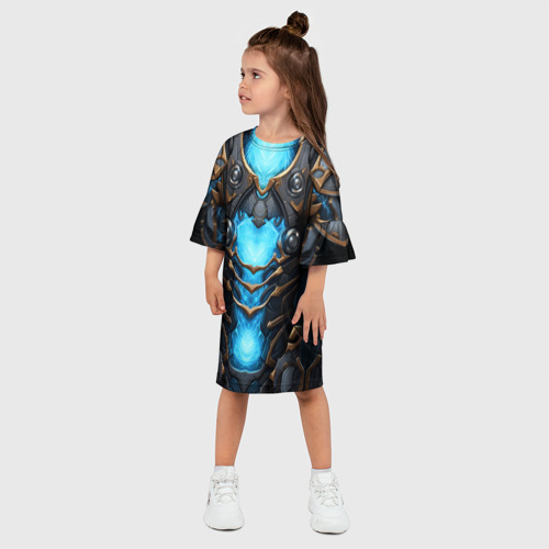 Детское платье 3D Энергетический доспех космодесантника, цвет 3D печать - фото 3