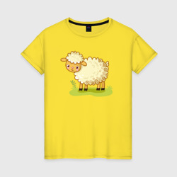Женская футболка хлопок Милашка овечка