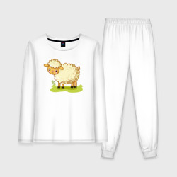 Женская пижама с лонгсливом хлопок Милашка овечка