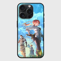 Чехол силиконовый для Apple iPhone 15 Pro матовый Реинкарнация безработного - персонажи