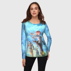 Женский лонгслив 3D Реинкарнация безработного - персонажи - фото 2