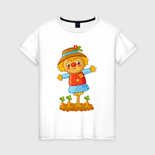 Женская футболка хлопок Чучело, цвет белый
