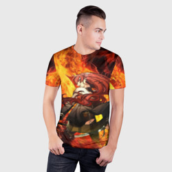 Мужская футболка 3D Slim Эрис - пламя - фото 2