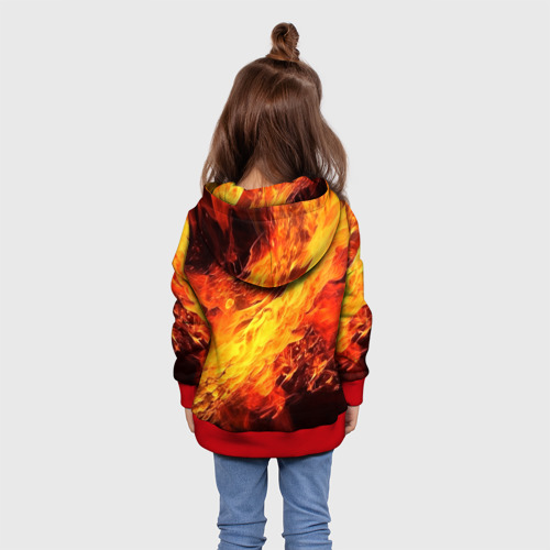 Детская толстовка 3D Эрис - пламя, цвет красный - фото 5