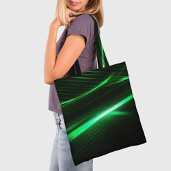 Шоппер 3D Зеленый неоновый  свет - фото 2