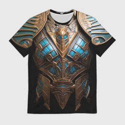 Мужская футболка 3D Золотой египетский доспех фараона