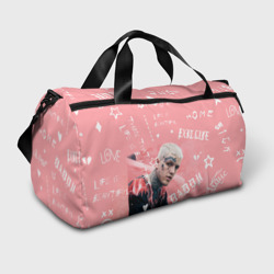 Сумка спортивная 3D Lil Peep тату розовый